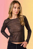 Glittery Mesh Sheer layering Top