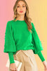Sublime Lime Pompom Sweater