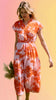 Citrus Kiss Tiered Midi Dress