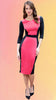 Colour Blocked Bodycon Dress