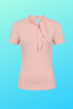 Oui Oui Tie Neck Top: Soft Pink