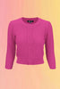 Vintage Crochet Cotton cardi: Magenta