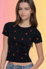Cherry Embroidery Seamless Tee