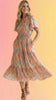 Prismatic Pastels Flutter Dress