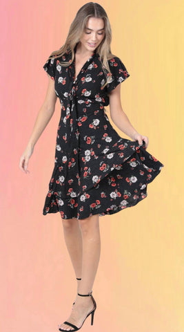 Aegean Sea Flowy Dress