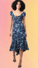 Irish Sea Floral Midi Dress