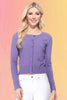 Long Sleeve Crew Cardi:Blueberry