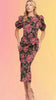 Floral Denim Pencil Dress