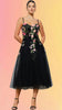 Embroidered Sweetheart Tulle Midi Dress