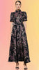 Golden Lurex Floral Jeweled Maxi Dress