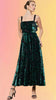 Emerald Velvet Bow-Back Maxi Dress