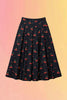 Cherry Flare Midi Skirt
