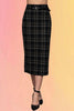 Vintage Check Pencil Skirt