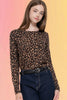 Crew Neck Leopard Print Sweater