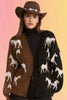 Two Tone Horse Cardigan