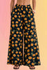 Pumpkin Print Wide Leg Pants