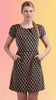 Corduroy Mushroom Mini Dress: Chocolate