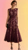 Ethereal Botanical Wine Lace Dress