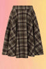 Classic Check Wool Blend Book Skirt: Caramel