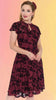 Flocked Roses Dress