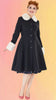40's Style Faux Fur Trim Coat