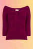 Pretty Illusion Knit Top: Bordeaux