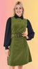 Moss Green Corduroy Shift Dress