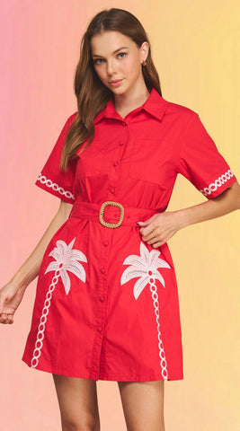 Aegean Sea Flowy Dress