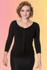 Pretty Illusion Knit Top: Black