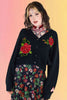 Oversized Rose Embroidered Cardi