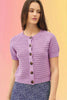 Cotton Crochet Cardigan: Lilac