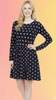 Baby Doll Polka Dot Sweater Dress