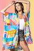 Coastal Pop Viscose Kimono