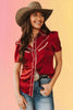 Satin Pearl Snap Western Blouse
