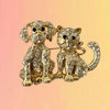 Cat & Dog Brooch