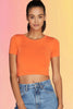 Bamboo Crop Top: Papaya