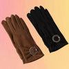 Buckle Beauty Gloves: Black