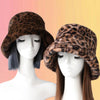 Faux Fur Glam Hat: Dark Leopard