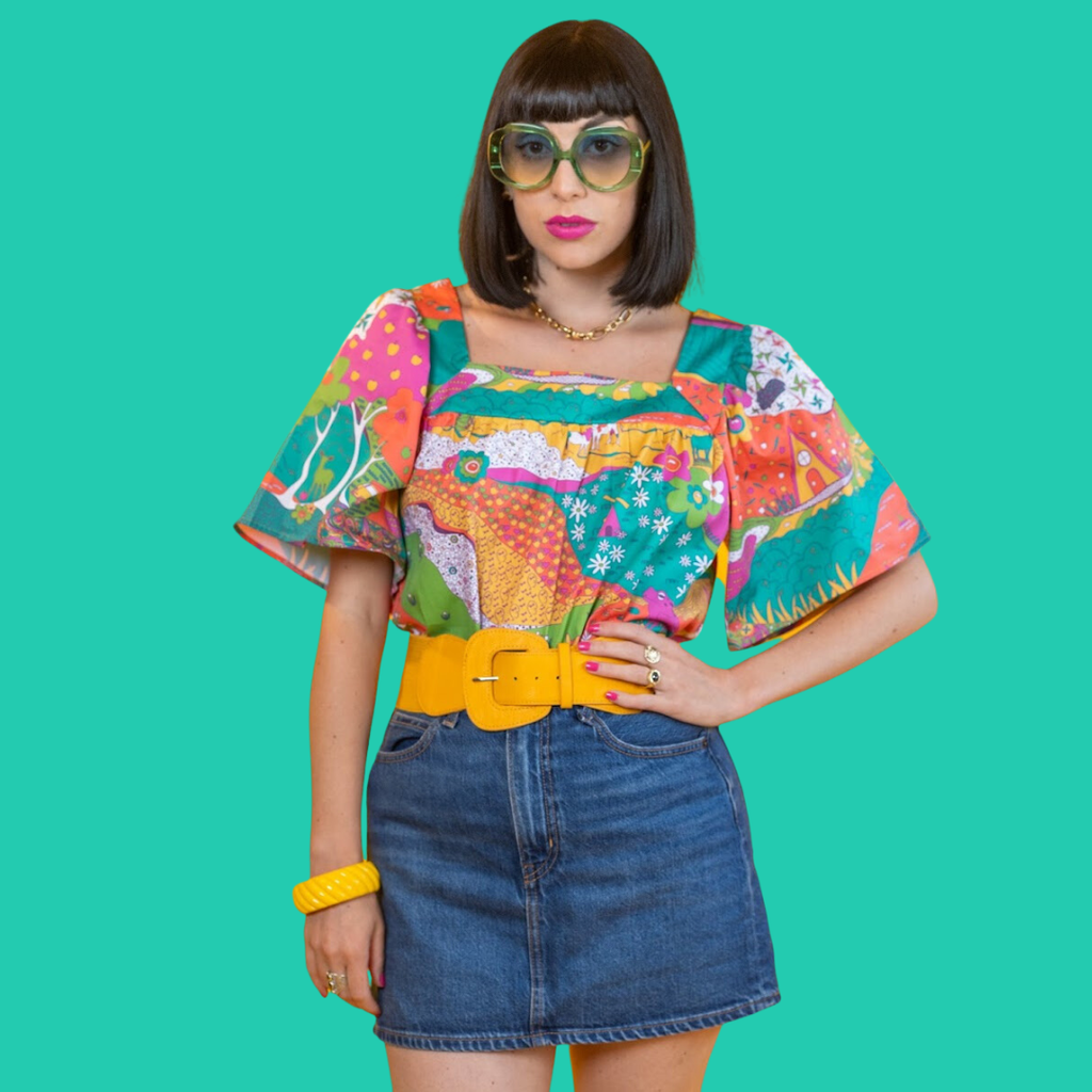 Rainbow Valley Peasant Top