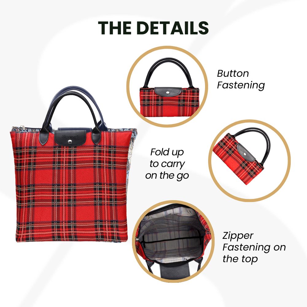 Royal Stewart Tartan Folding Bag
