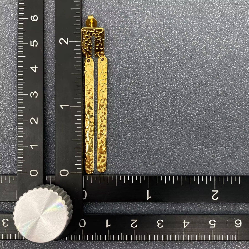 Hammer Strip 18K Plated Earrings