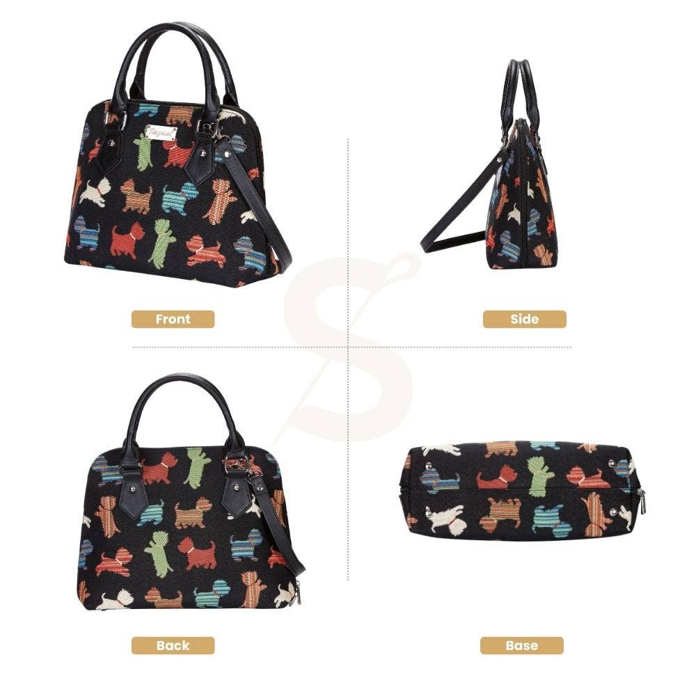 Playful Puppies Tapestry Handbag