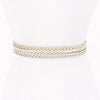 Metallic Braided Belt: Silver
