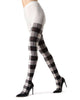 Glasgow Plaid Sweater Tights: Brown / L-XL