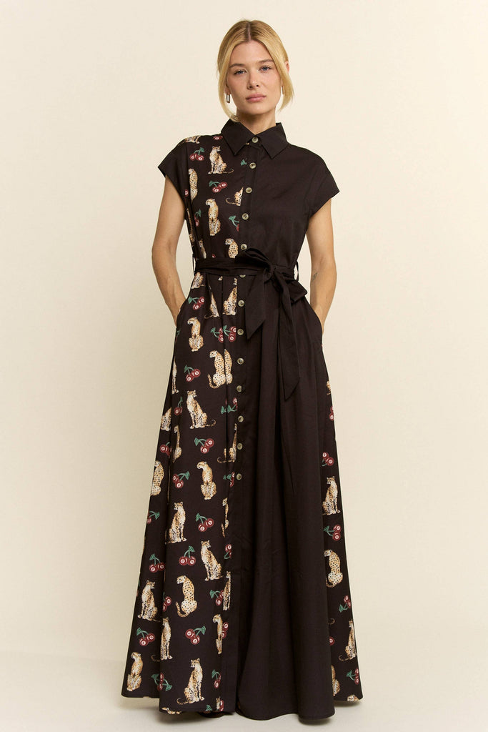 Cherry Cheetah Maxi Dress