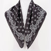 Black Silky Western Bandana