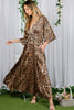 Silky Leopard Kimono Dress