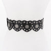 Heart Shaped Western Belt: Black