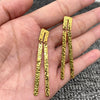 Hammer Strip 18K Plated Earrings