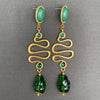 Vintage Green Snake Earrings